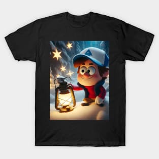 Unveiling Enigmatic Holiday Magic: Gravity Falls Christmas Art for Iconic Festive Designs! T-Shirt